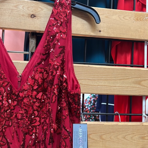 NWT,Alex & Eve from Alex evenings Sequin Floral Sheath Dress
,red - Picture 9 of 17